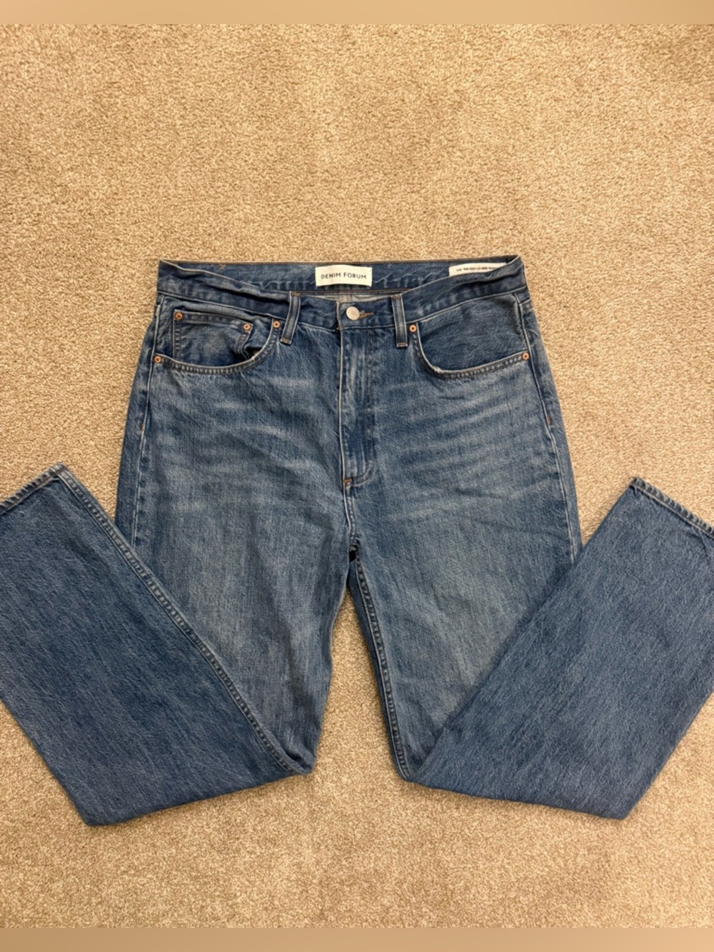 Aritzia Denim Forum Women's Boyfriend Jeans in Medium Blue Wash